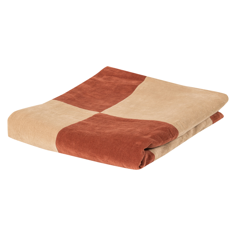 ZENA PLAID 130X170 CM VELVET ROESTBRUIN/BEIGE
