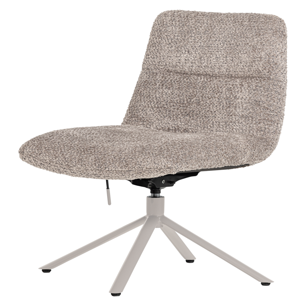 SOREN VERSTELBARE DRAAIFAUTEUIL WOLLIG GRIJS