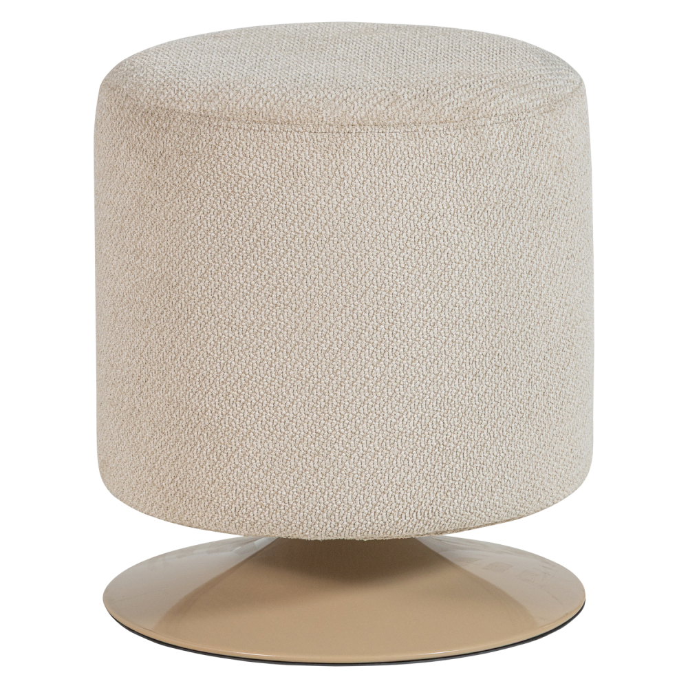 ISLEN POEF MET DRAAIVOET BOUCLE BEIGE