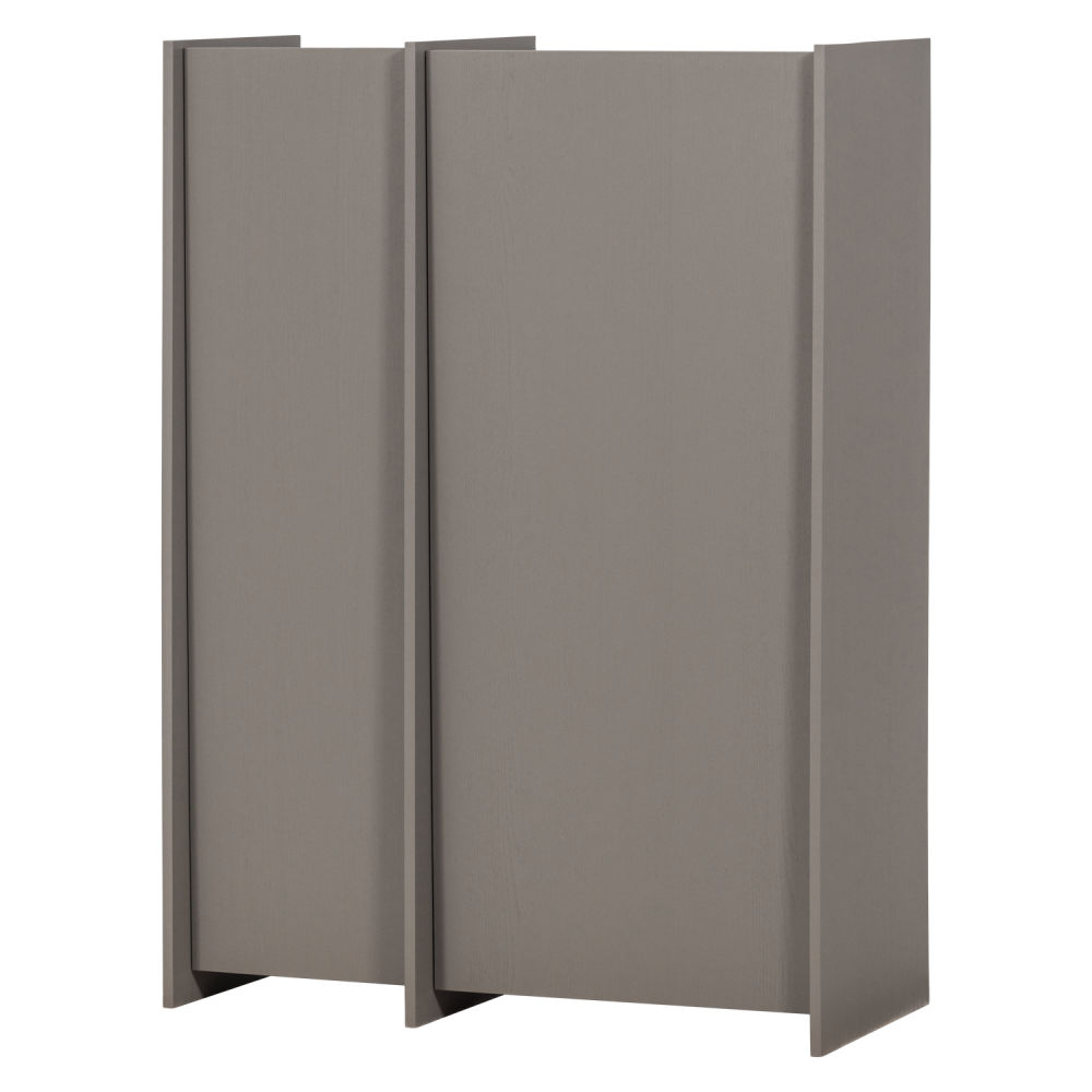 BROCK 2-DEURS KAST ESSEN FINEER WARMGRIJS [fsc]