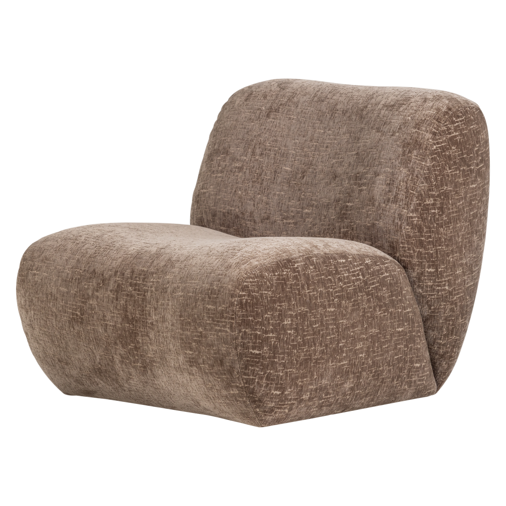 NOMU FAUTEUIL CRAQUELE VELVET LICHTBRUIN [fsc]