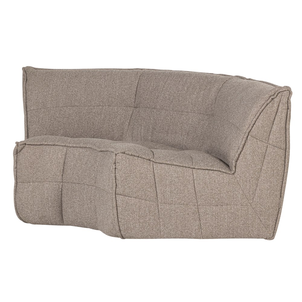 CLUSTER HOEKELEMENT BOUCLE KHAKI BRUIN