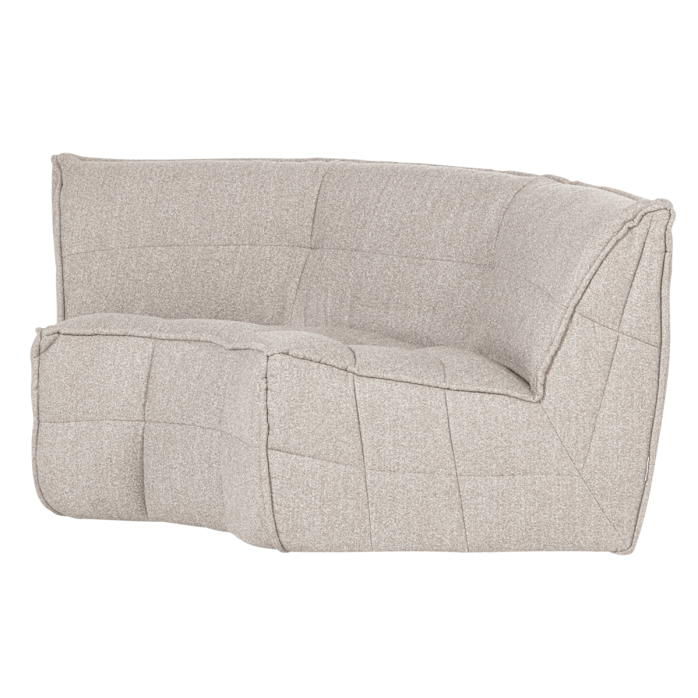 CLUSTER HOEKELEMENT BOUCLE ZAND BEIGE