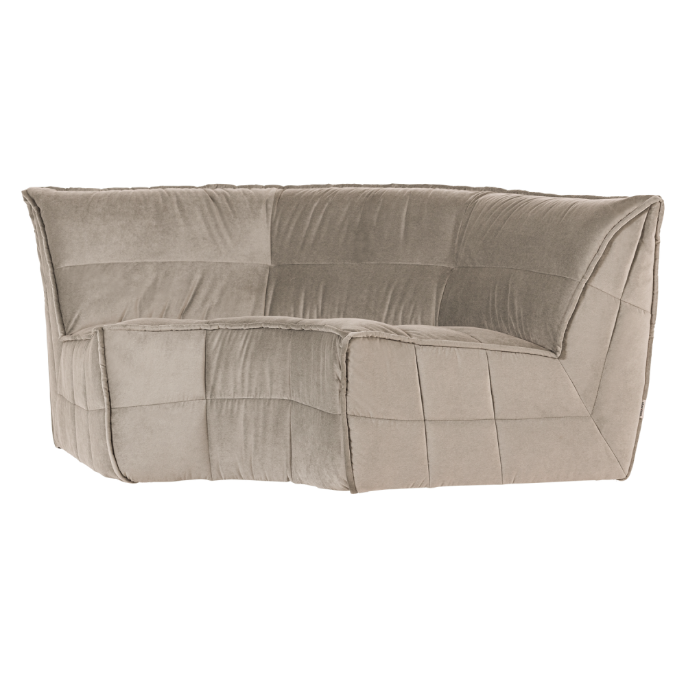 CLUSTER HOEKELEMENT VELVET WARM TAUPE