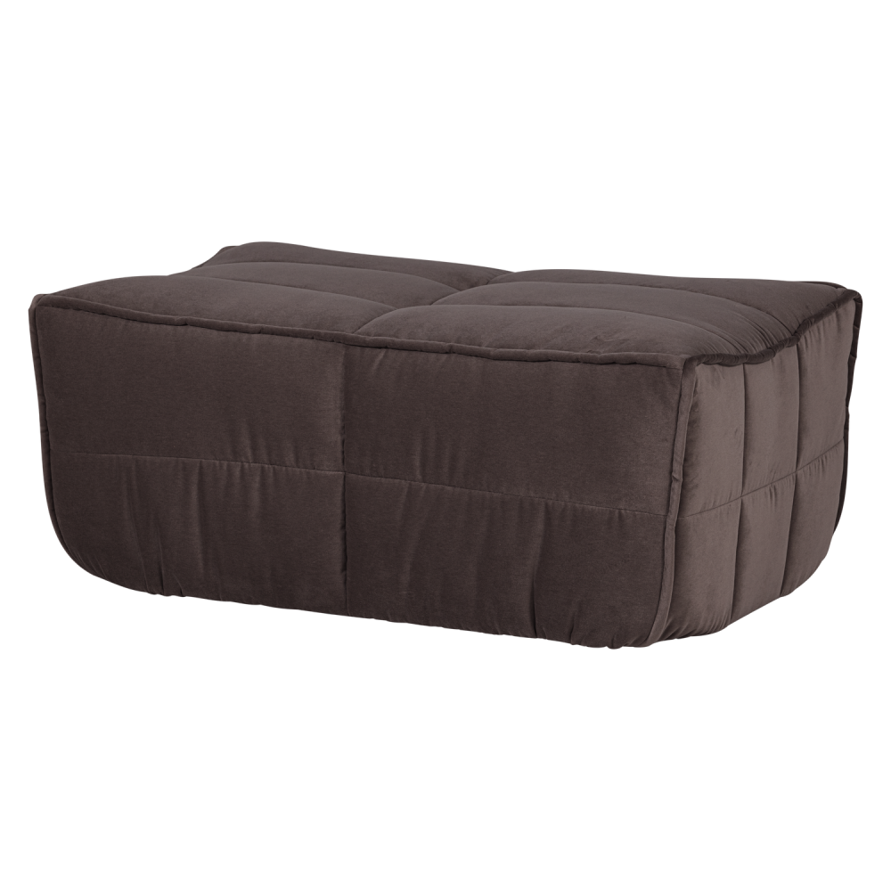 CLUSTER HOCKER VELVET CHOCOLADE BRUIN