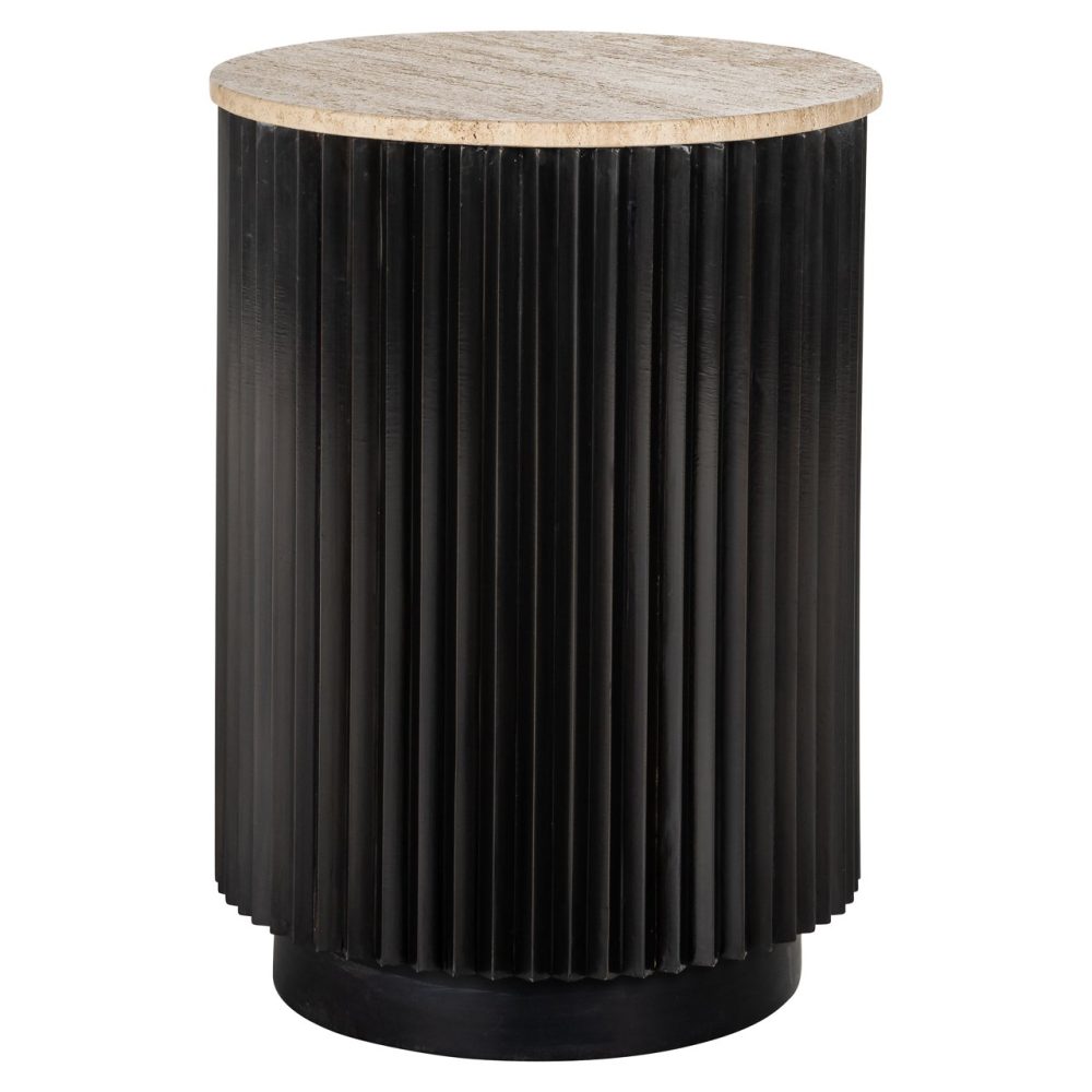 Bijzettafel Hampton dark brown 45Ø