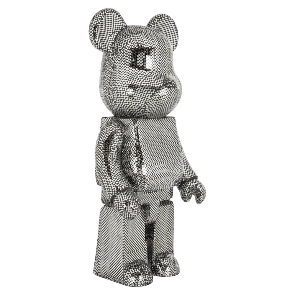 Decoratief object Bear silver large