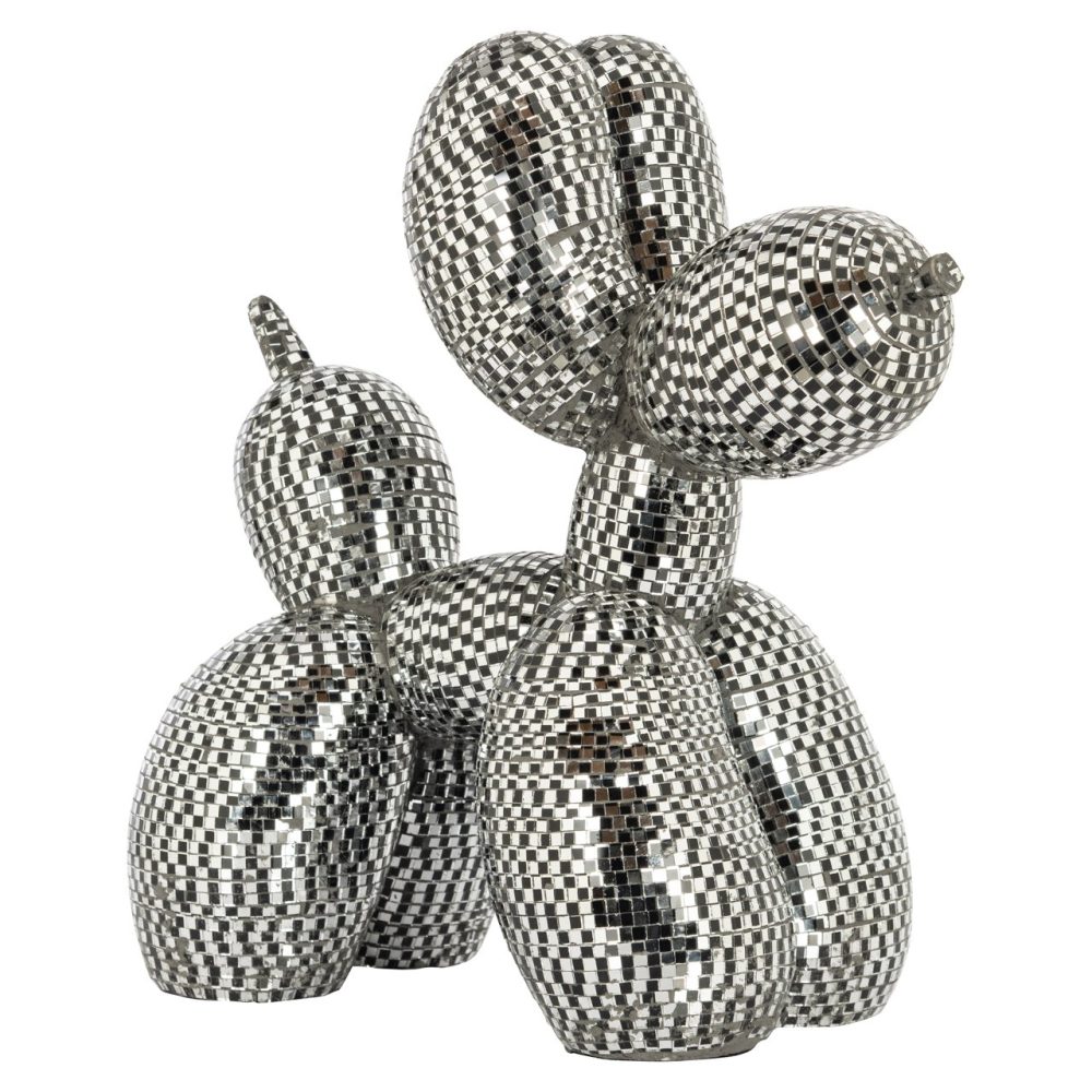 Decoratief object Dog silver small