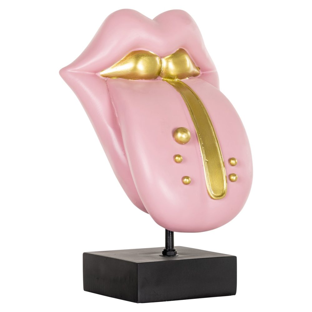 Decoratief object Tongue pink
