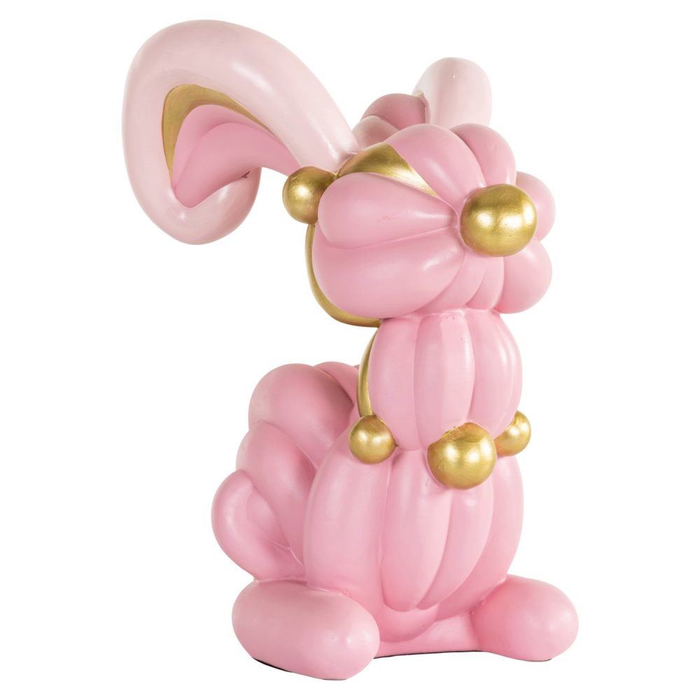 Decoratief object Rabbit pink