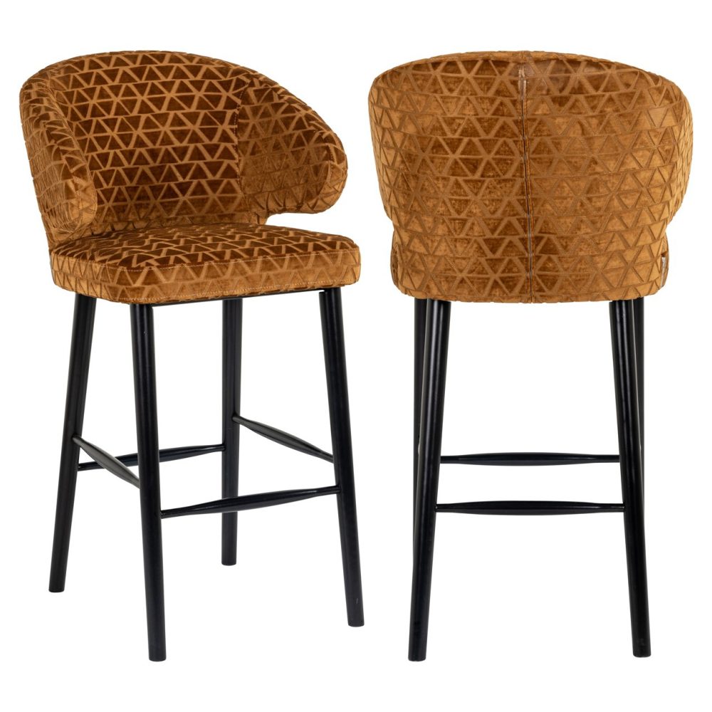 Barstoel Indigo old gold triangle