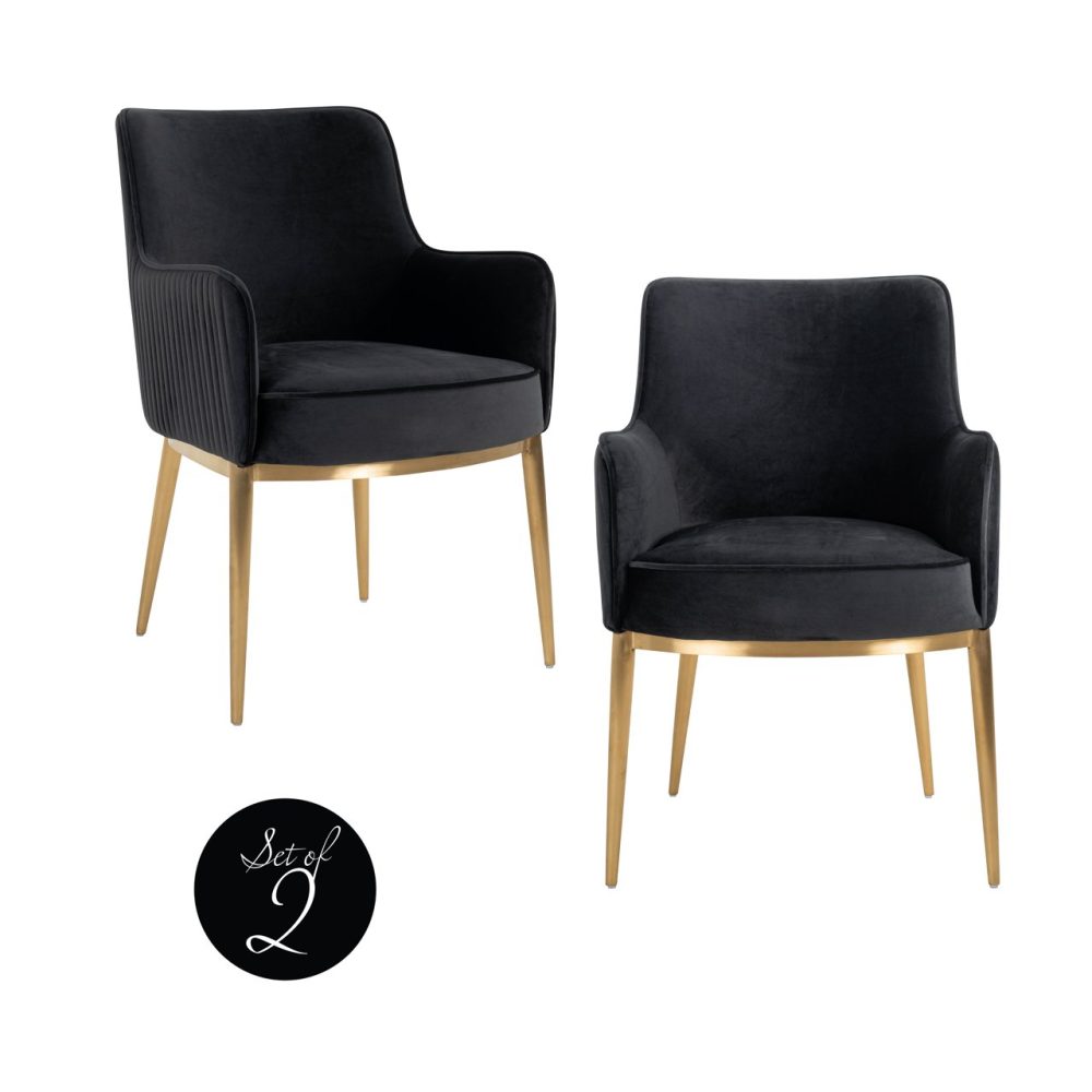 Eetkamerstoel Breeze quartz anthracite fire retardant (Set of 2)