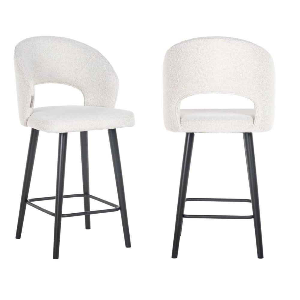 Counterstoel Savoy white bouclé