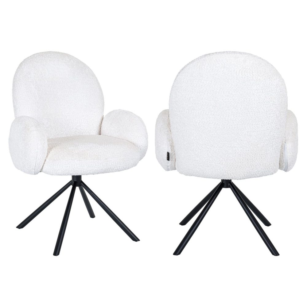 Eetkamerstoel Jolie sheep white swivel