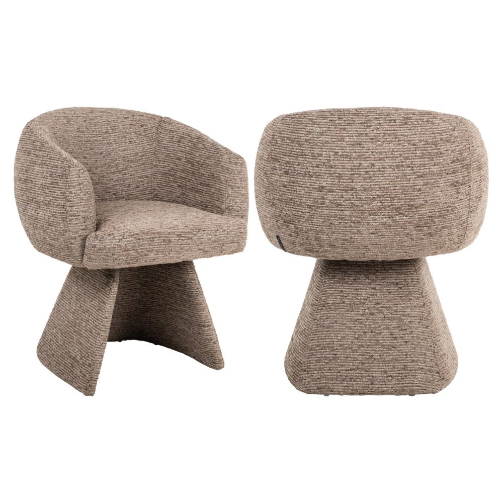 Eetkamerstoel Quiriro mocca linear swivel