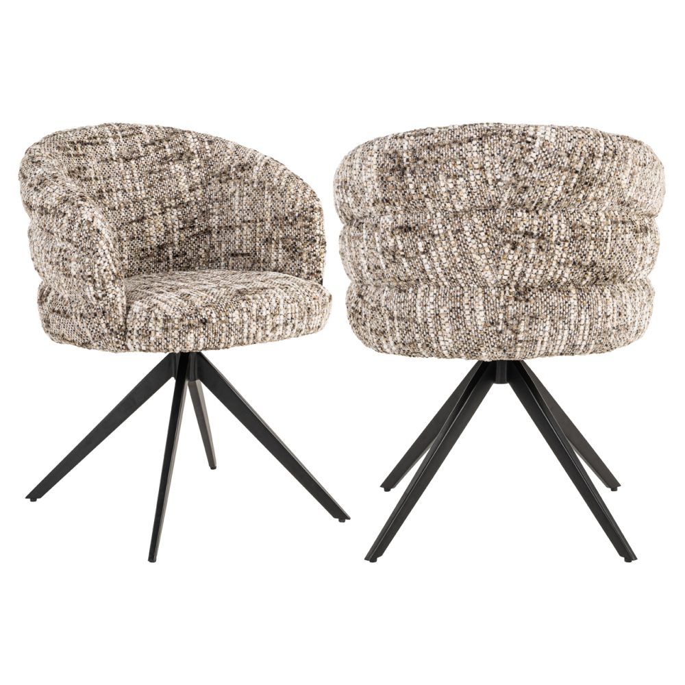 Eetkamerstoel Serenity brown omara swivel fire retardant