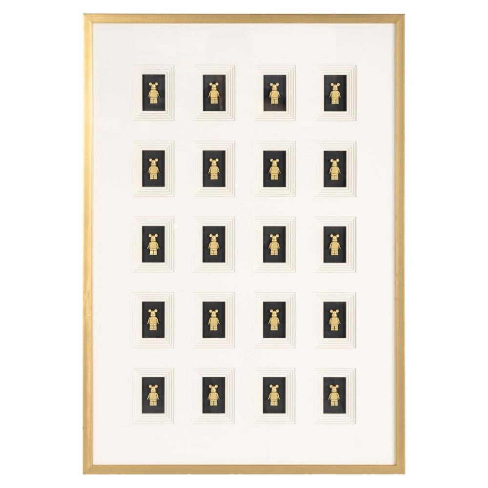 Wall art Bear black/gold