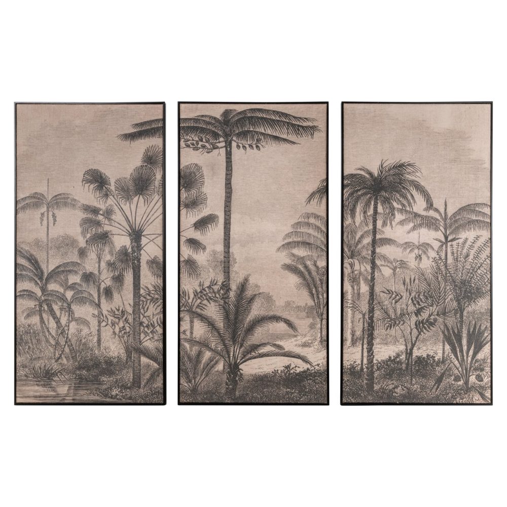 Wall art Rhapsody brown (Set of 3)