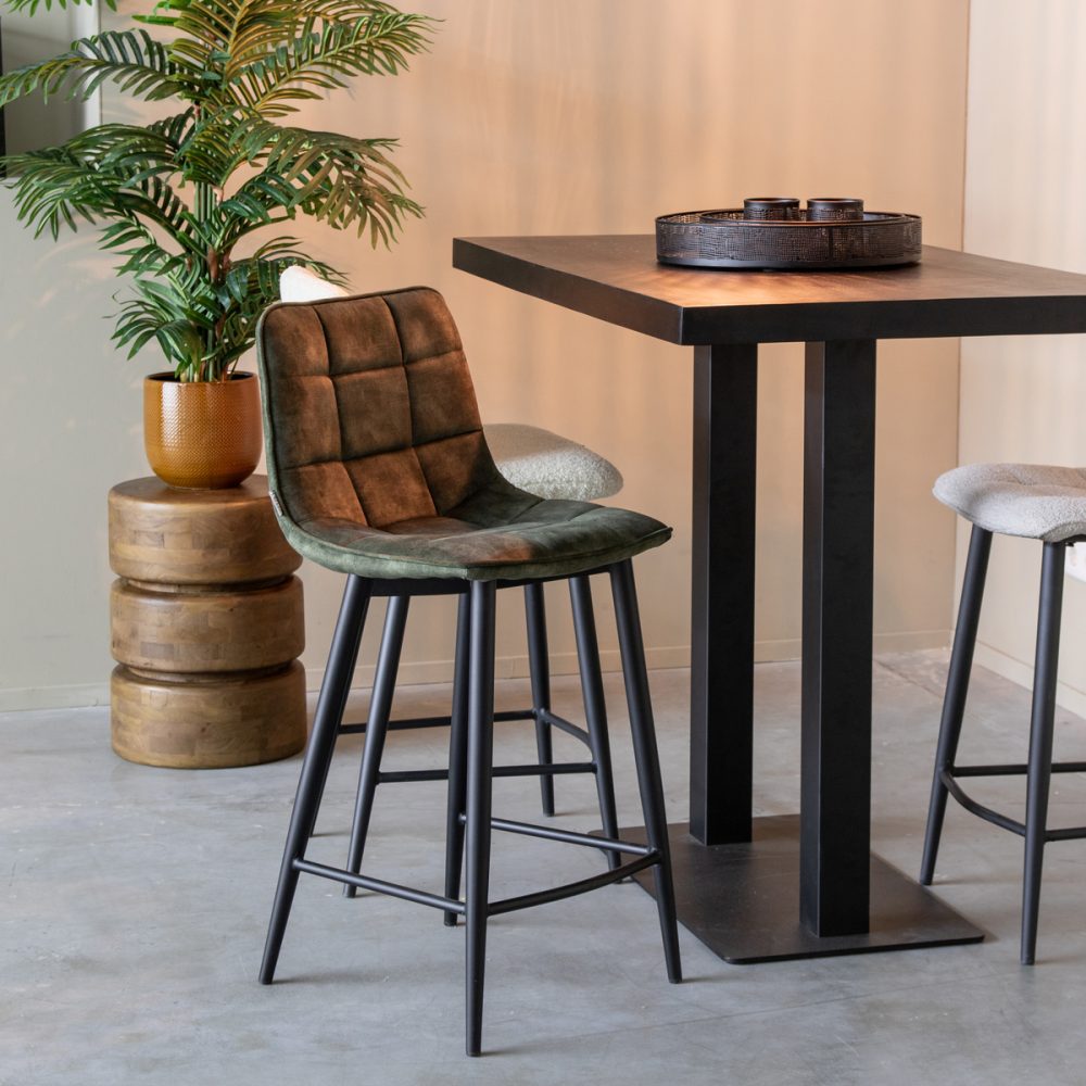 Barkruk Jelt - Hunter - Velours - Hoog