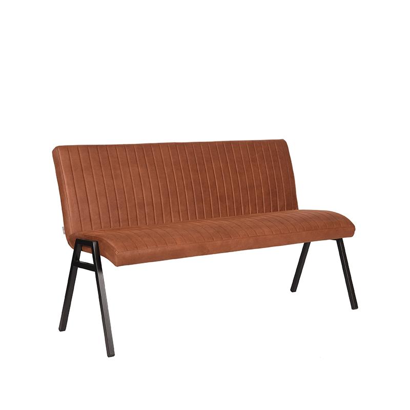 Eetkamerbank Matz - Cognac - Microvezel - 145 cm