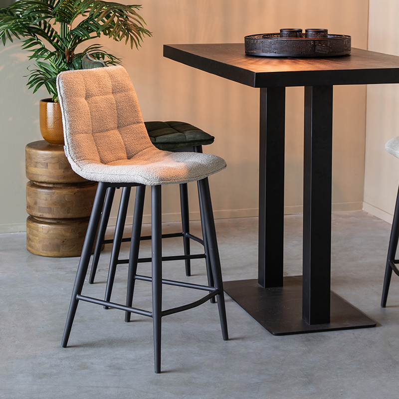 Barkruk Jelt - Naturel - Boucle - Laag