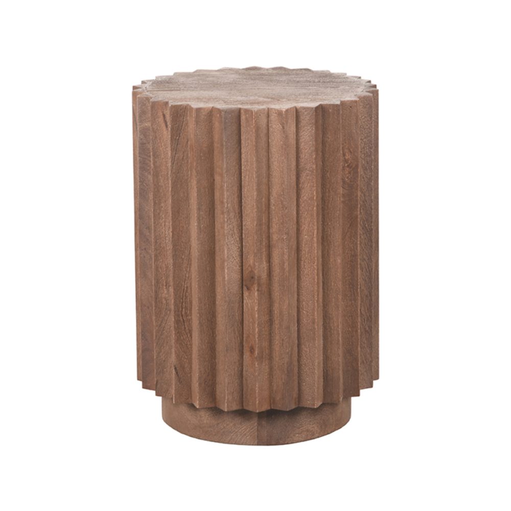 Bijzettafel Novan - Espresso - Mangohout - 35 cm