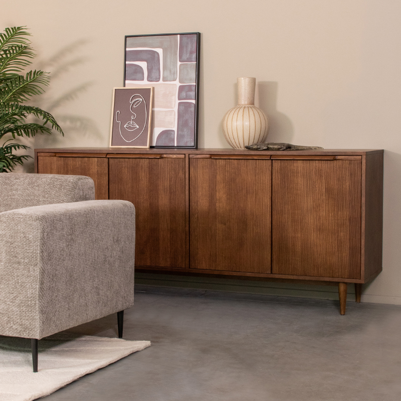 Dressoir Jule - Walnoot - Eiken - 200 cm