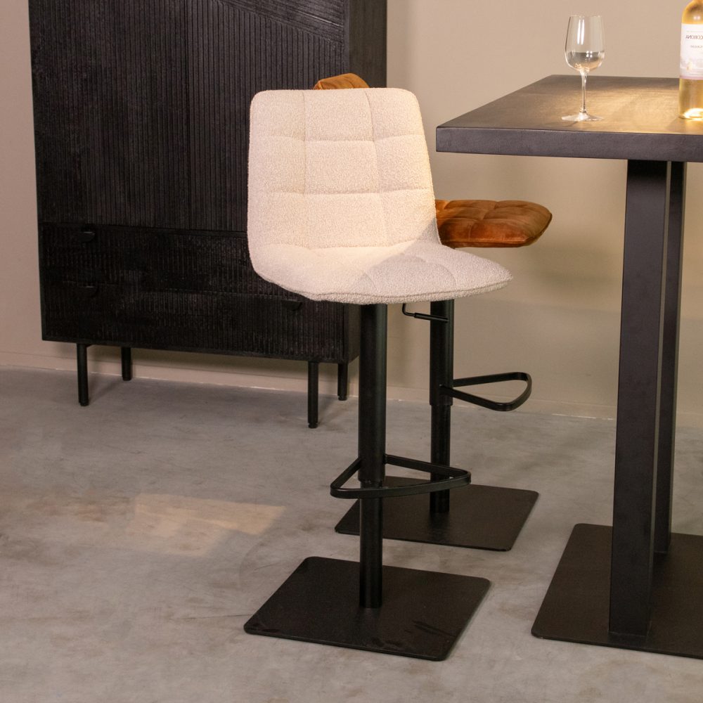 Barkruk Juul - Naturel - Boucle - Gaslift