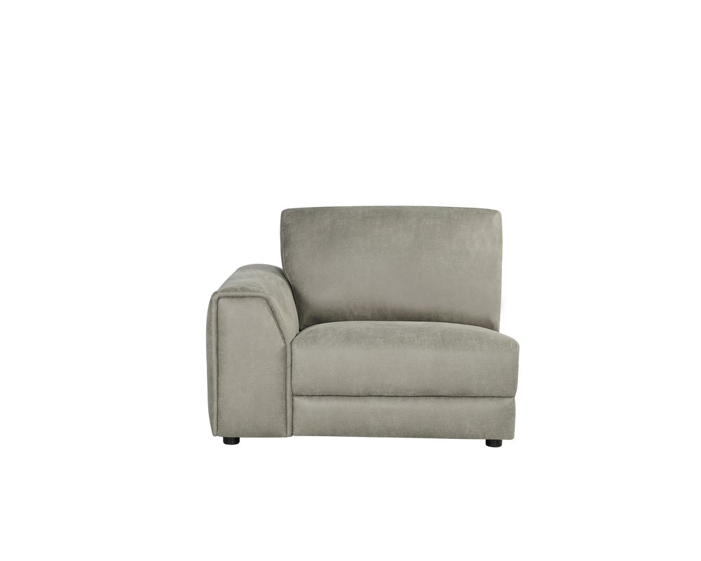 Bank Tivoli - Taupe - Micro Suede - 1,5-Zits Arm Links Voorstaand