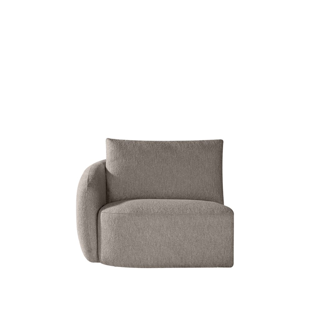 Bank Rocca - Taupe - Canyon - 1,5-Zits Arm Links Voorstaand