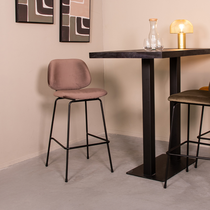 Barkruk Bello - Taupe - - Hoog