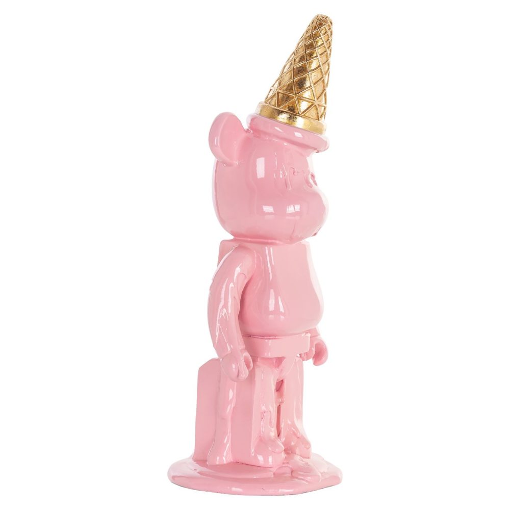 Decoratief object Icebear cream pink