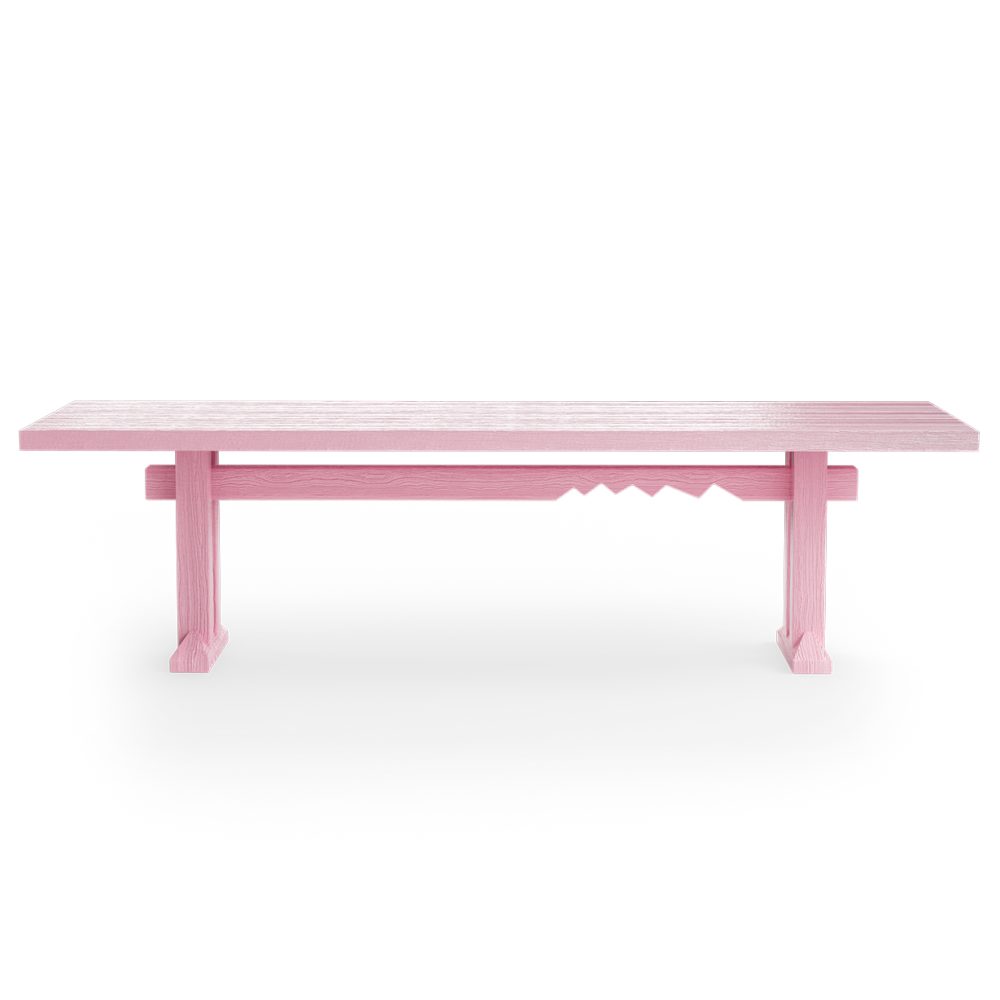 Forma dining table, rectangular 280cm, very pink