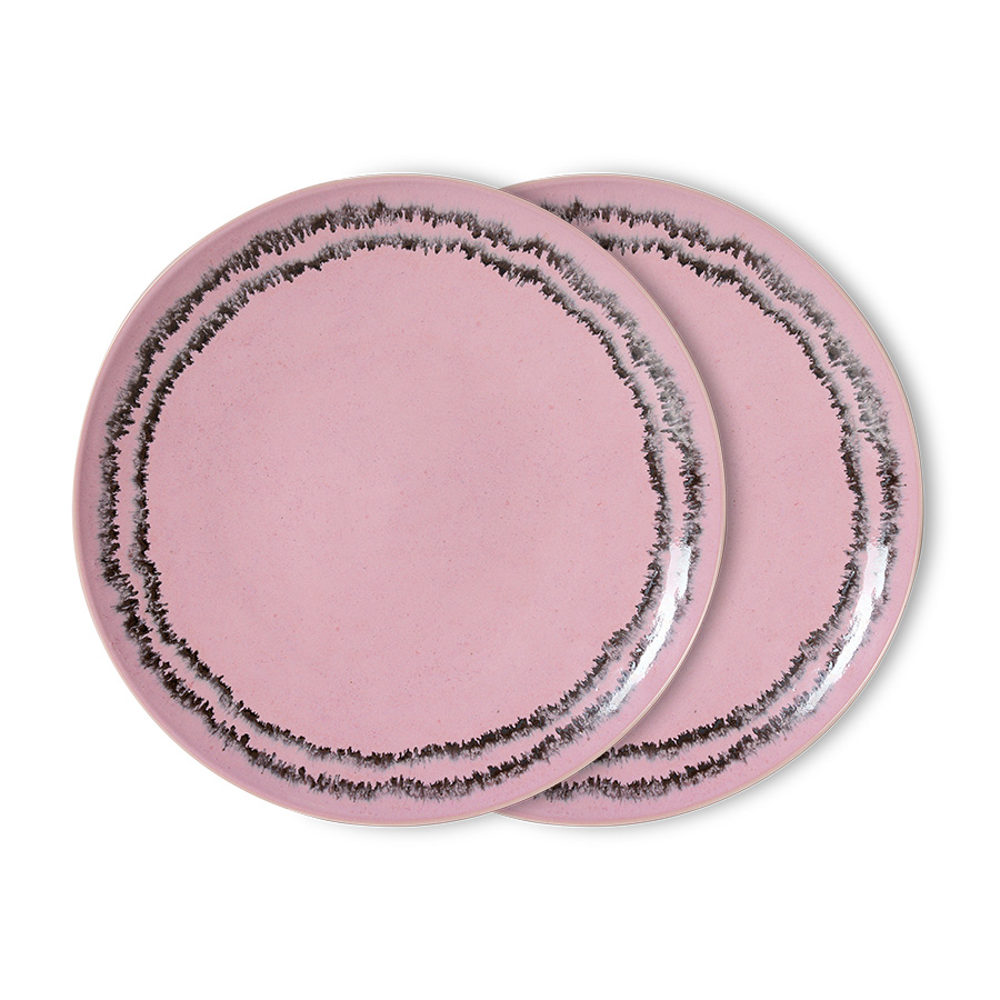 70s ceramics: dinner plate, bubble (set of 2)