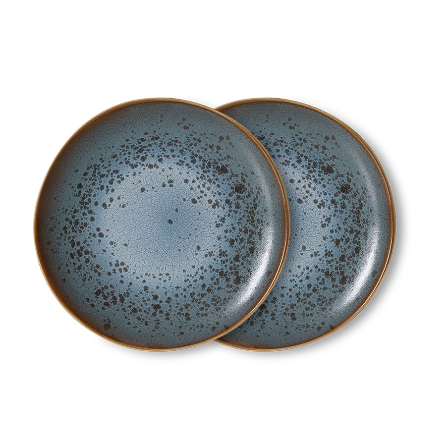70s ceramics: side plate, mineral (set of 2)