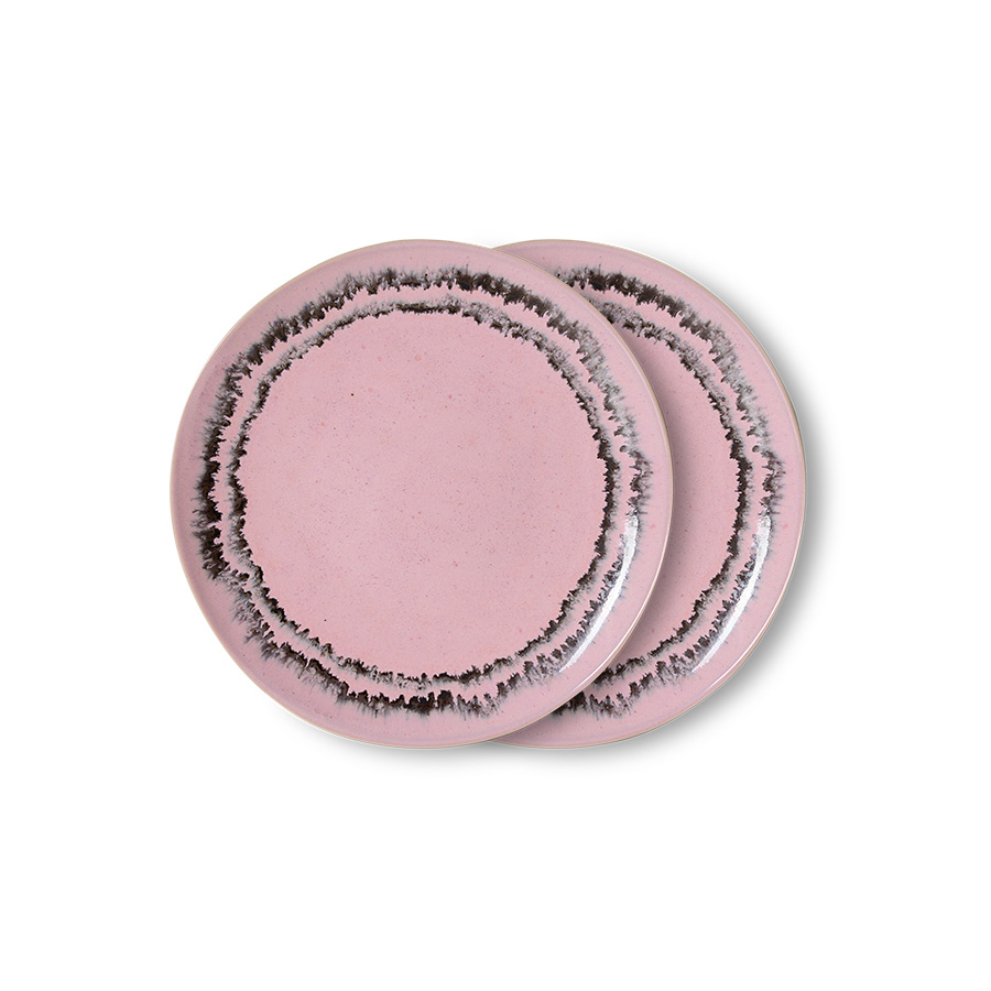 70s ceramics: dessert plate, bubble (set of 2)