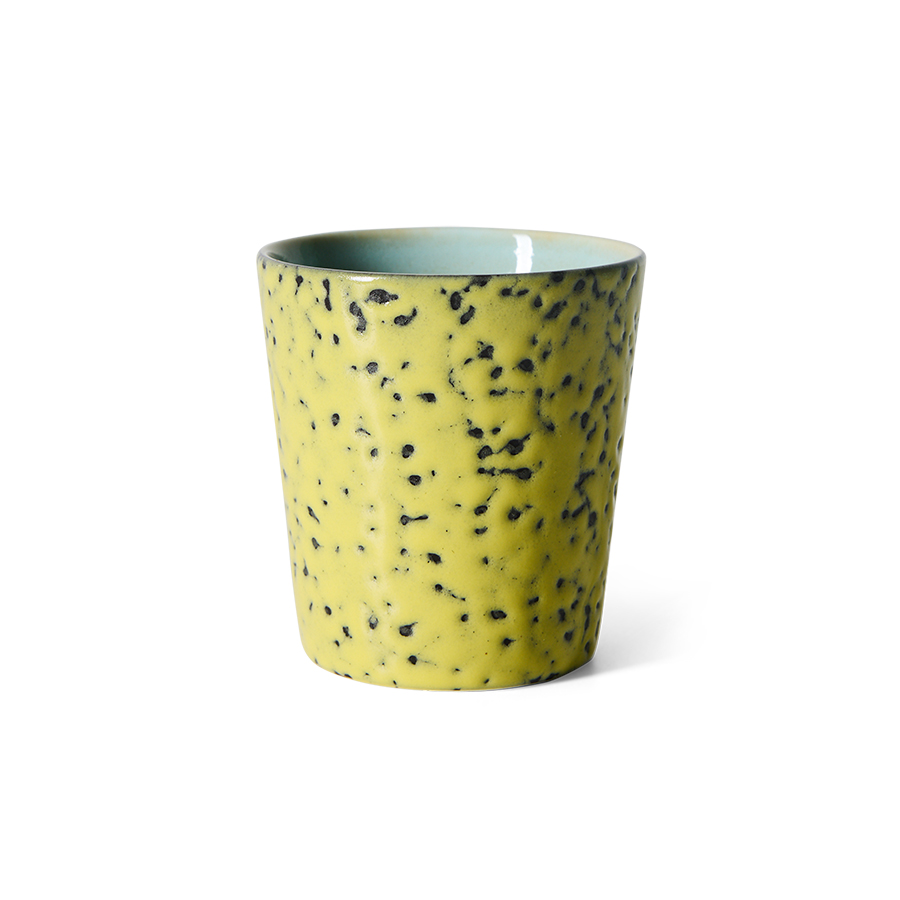 70s ceramics: coffee mug, corn