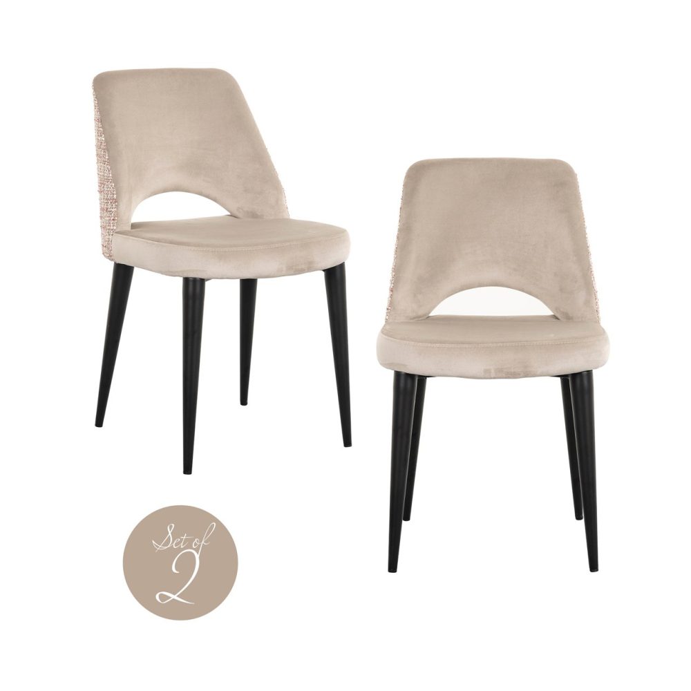 Eetkamerstoel Tabitha trendy rose (Set of 2)