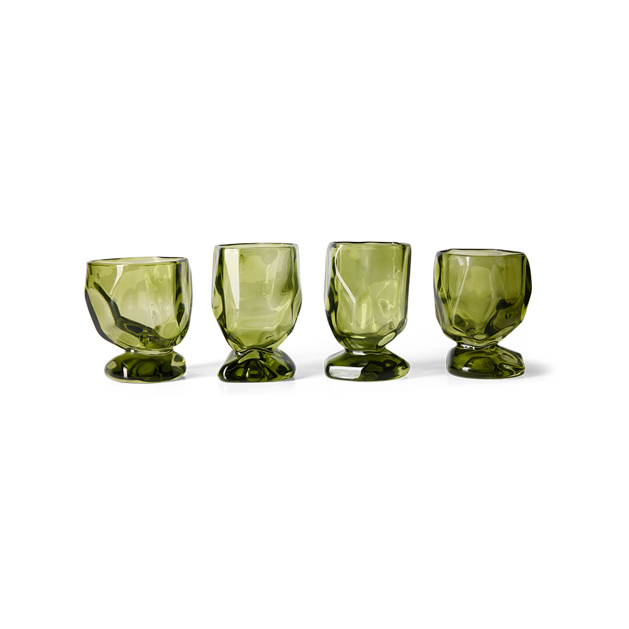 Nienke Sikkema for HKLIVING: glasses, emerald (set of 4)