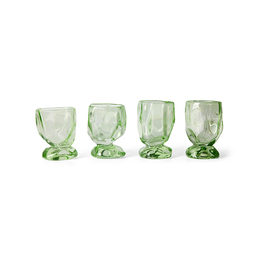 Nienke Sikkema for HKLIVING: glasses, peridot (set of 4)