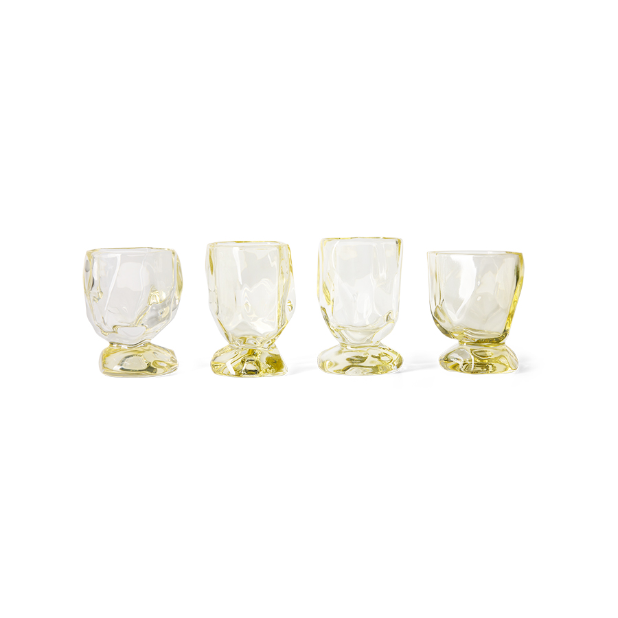 Nienke Sikkema for HKLIVING: glasses, citrine (set of 4)