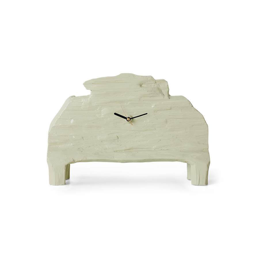 Teun Zwets for HKLIVING: mantle clock, seafoam