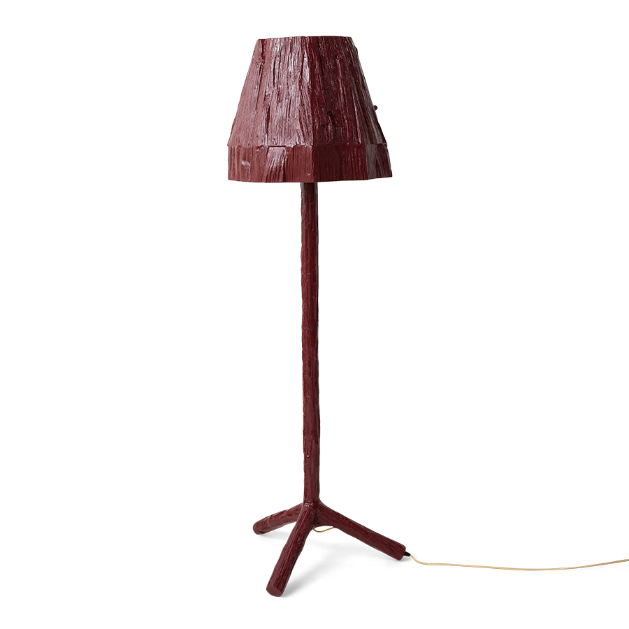 Teun Zwets for HKLIVING: floor lamp, burgundy