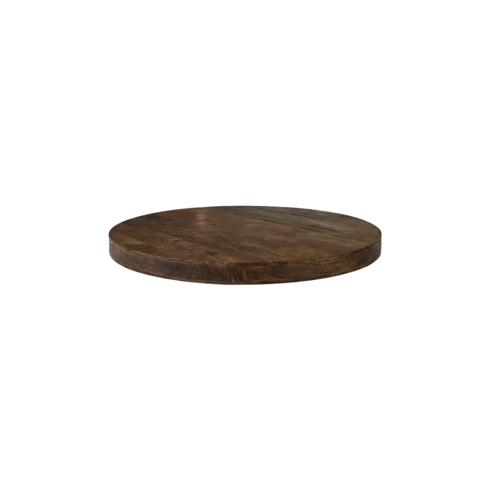 Eetkamertafel Tafelblad Rond - Zwart - Mangohout - 70 cm - Rond