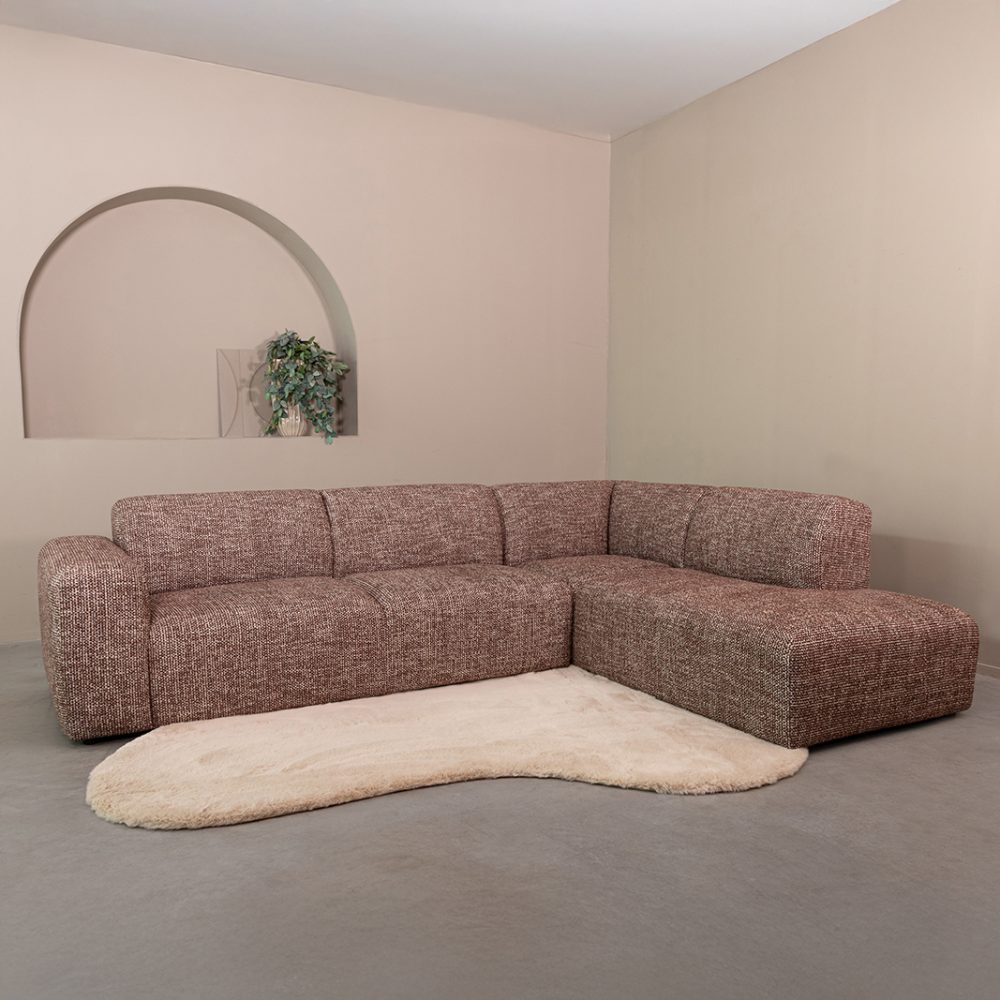 Hoekbank Verona - Cherry Chocolate - Silencio - Rechts Voorstaand