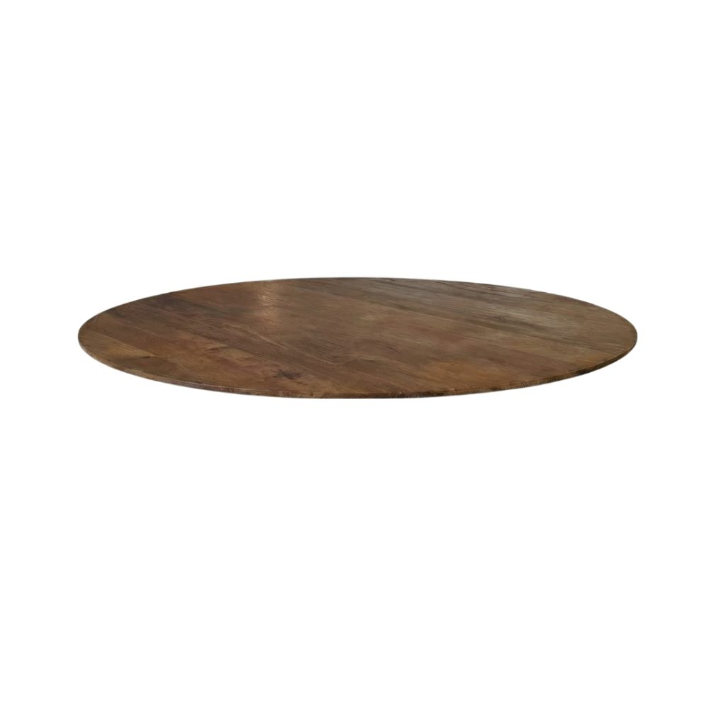 Eetkamertafel Tafelblad Rond - Nature Smooth - Mangohout - 130 cm - Rond Sloppy