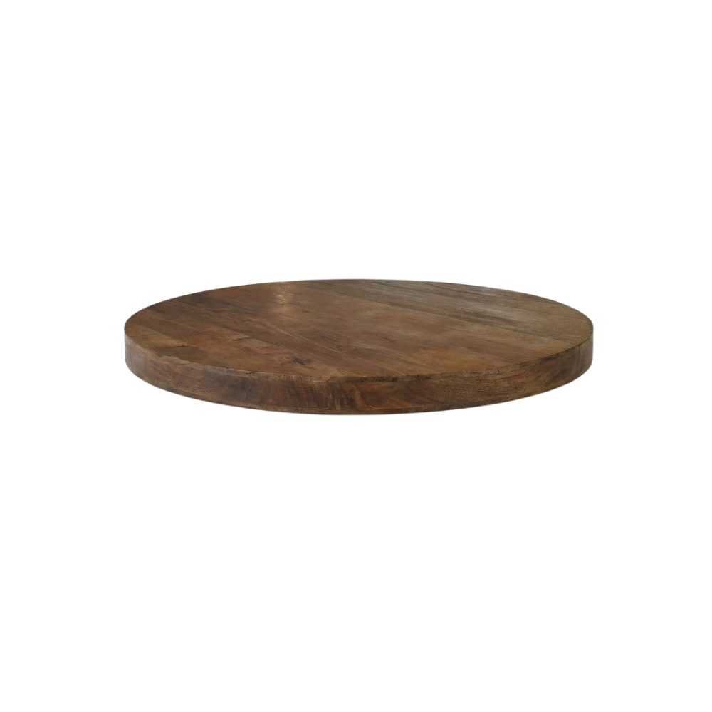 Eetkamertafel Tafelblad Rond - Nature Smooth - Mangohout - 110 cm - Rond Straight