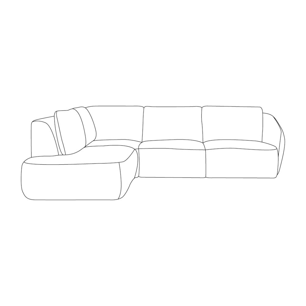 Hoekbank Matteo - Naturel - Crown