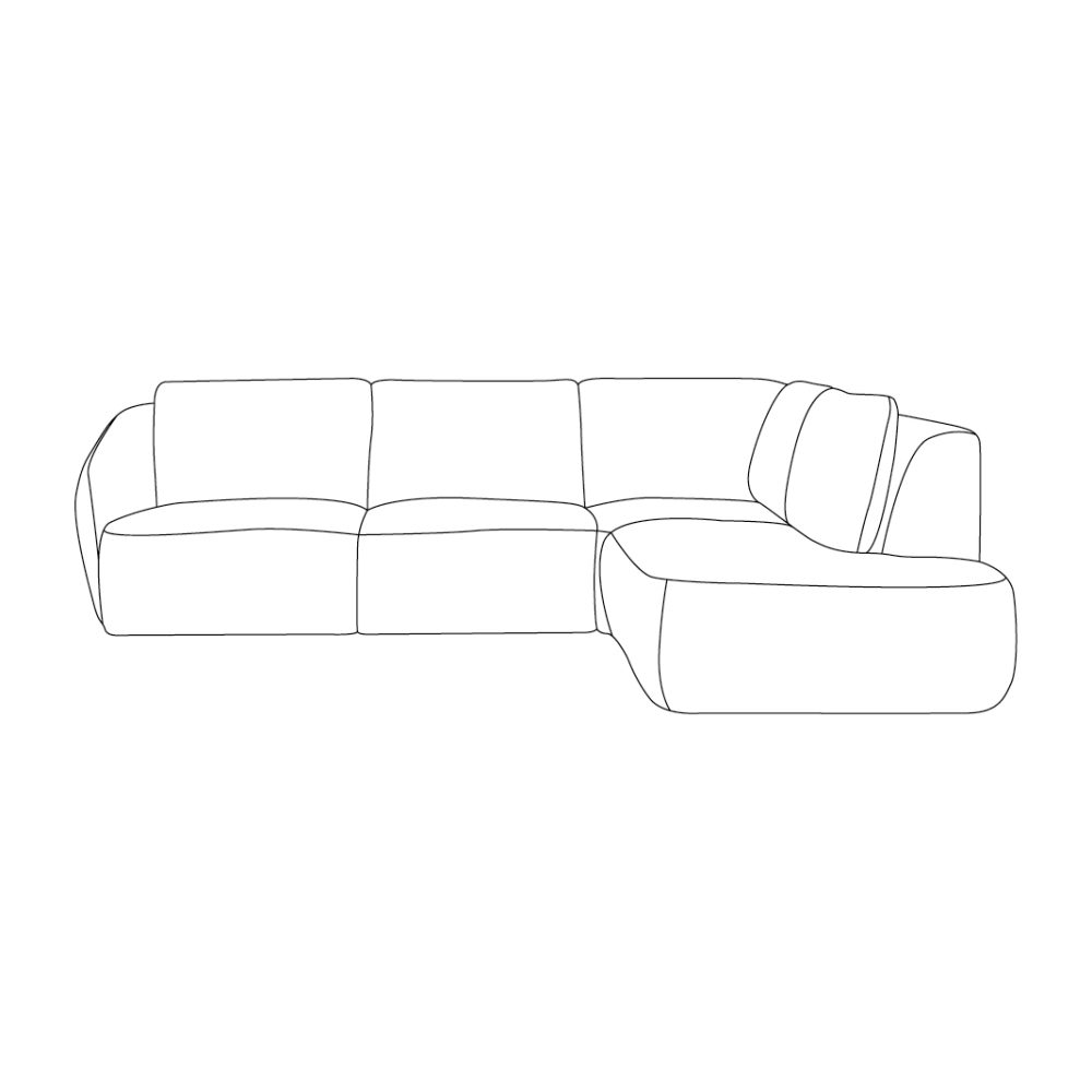 Hoekbank Matteo - Naturel - Crown