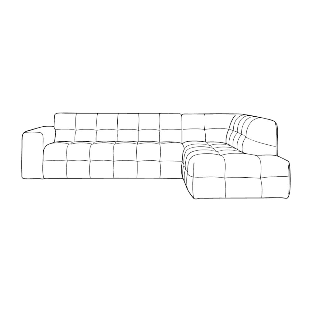 Hoekbank Lorenzo - Naturel - Royal Boucle